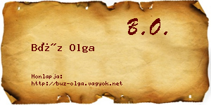 Búz Olga névjegykártya
